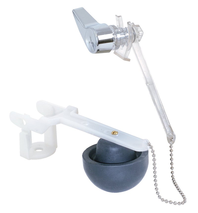 EZ-FLO Touch Flush Valve for Eljer Toilets, Rubber Float, Chrome Plated, 40079